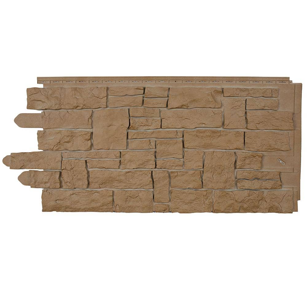 NovikStone 20.3 in. x 45 in. SK Stacked Stone Siding in Terra (10 Panels Per Box, 49.3 sq. ft.) (1)