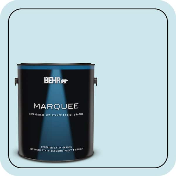BEHR MARQUEE 1 gal. #MQ3-52 Ethereal Mood Satin Enamel Exterior Paint & Primer (2)