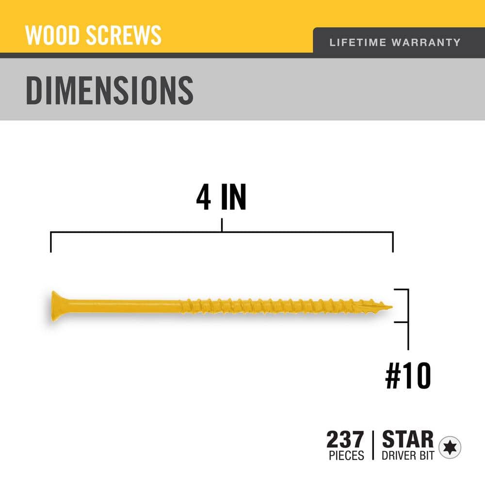 DECKMATE #10 x 4 in. Tan Torx Drive Flat Head Deck Screw (5 lbs. / 237-Piece) (3)