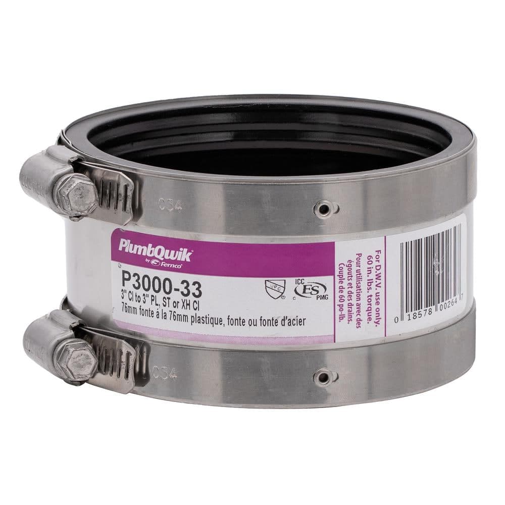 Fernco Proflex 3 in. Neoprene Shielded Coupling
