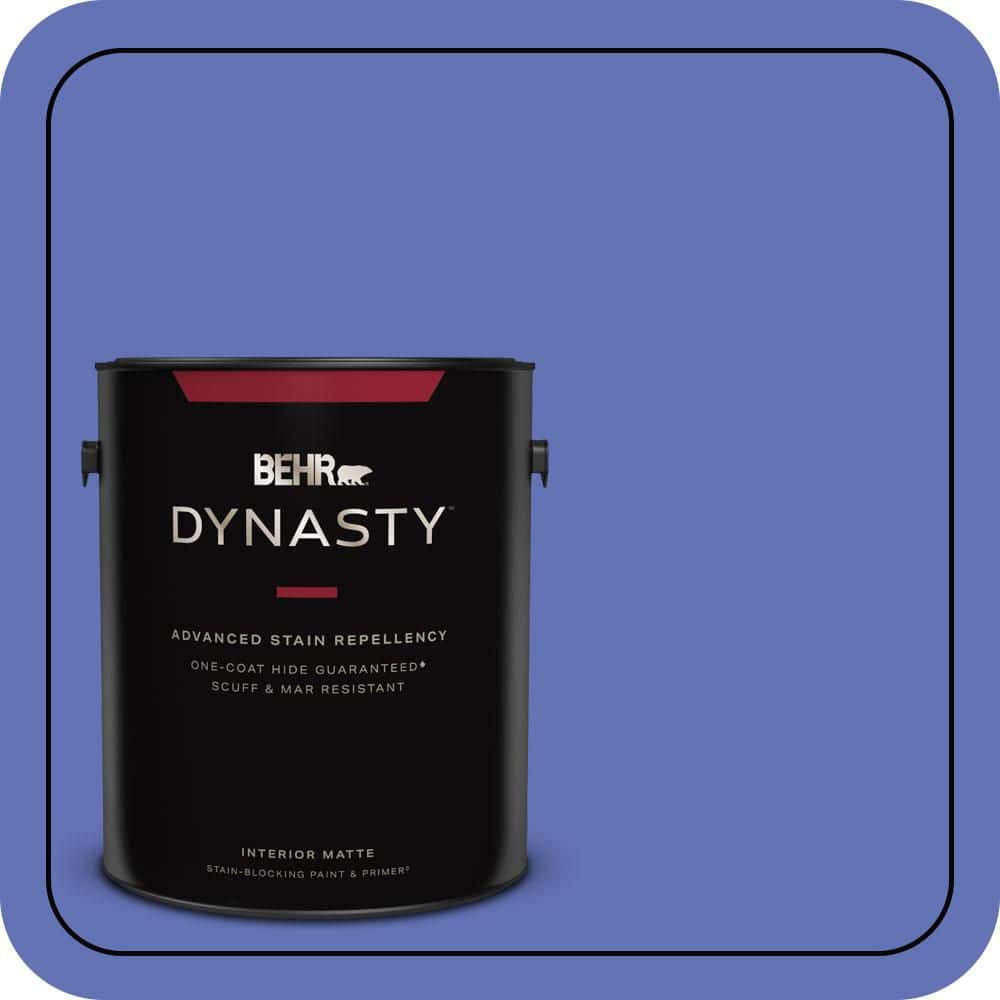 BEHR DYNASTY 1 gal. #P540-6 Wild Pansy One-Coat Hide Matte Interior Stain-Blocking Paint & Primer