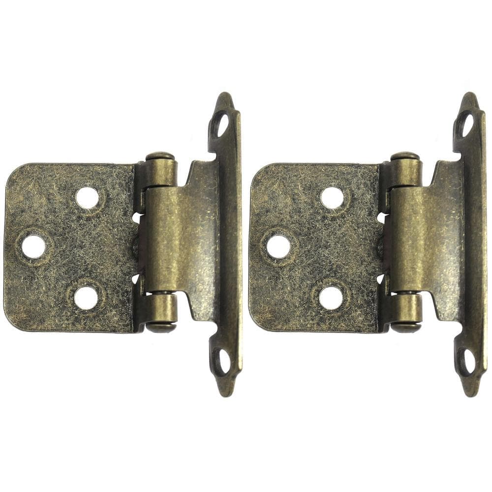 Laurey Face Frame Antique Brass Full Inset Self-Closing Hinge (25 -Pack) (2)