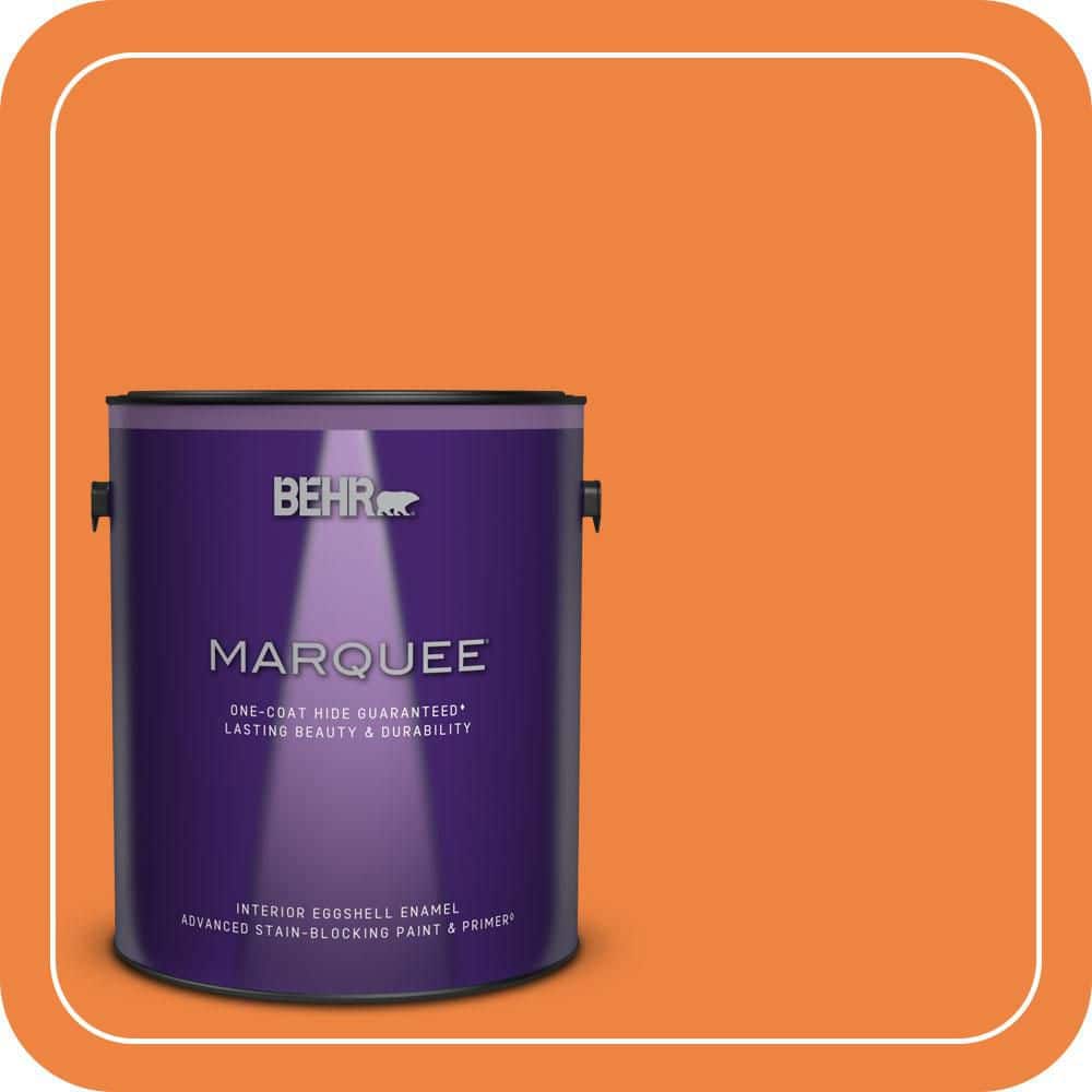 BEHR MARQUEE 1 gal. #P220-7 Construction Zone Eggshell Enamel Interior Paint & Primer