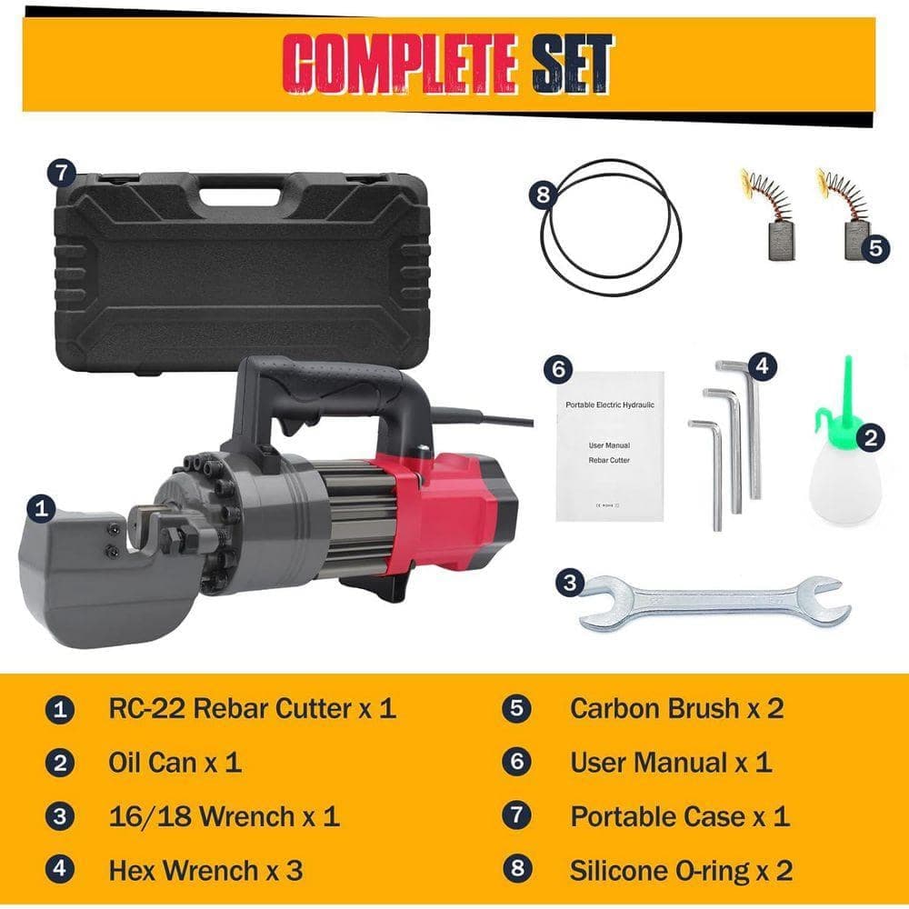 KIWDZFU Electric Hydraulic Rebar Cutter 1400-Watts Portable Fast Cutting Speed 2-3s Cuts 4-22mm Durable Low Noise Easy Operation (2)