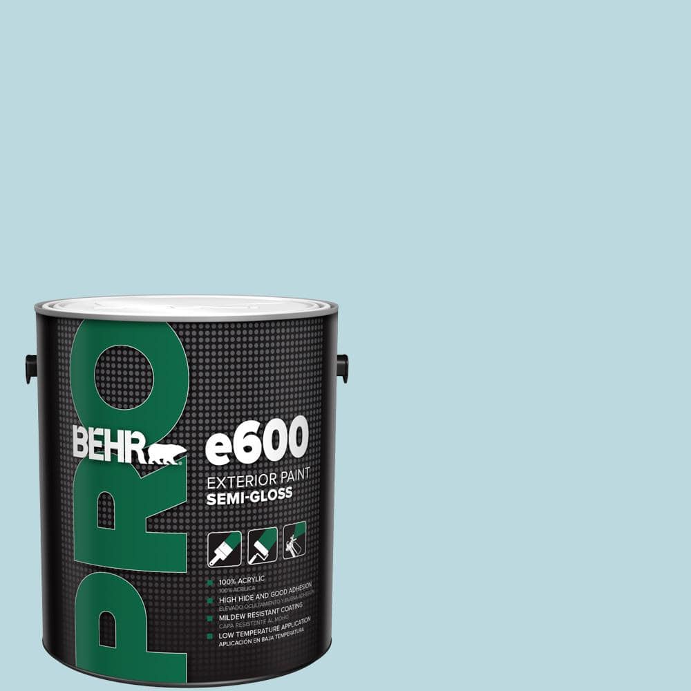 BEHR PRO 1 gal. #S460-1 Air Blue Semi-Gloss Exterior Paint