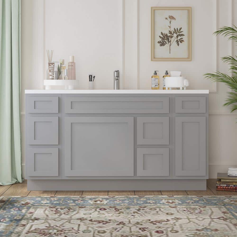 Vanity Art Montclair 2-Door and Freestanding Shaker Bathroom Vanity Cabinet (No Top) - Unassembled (1)
