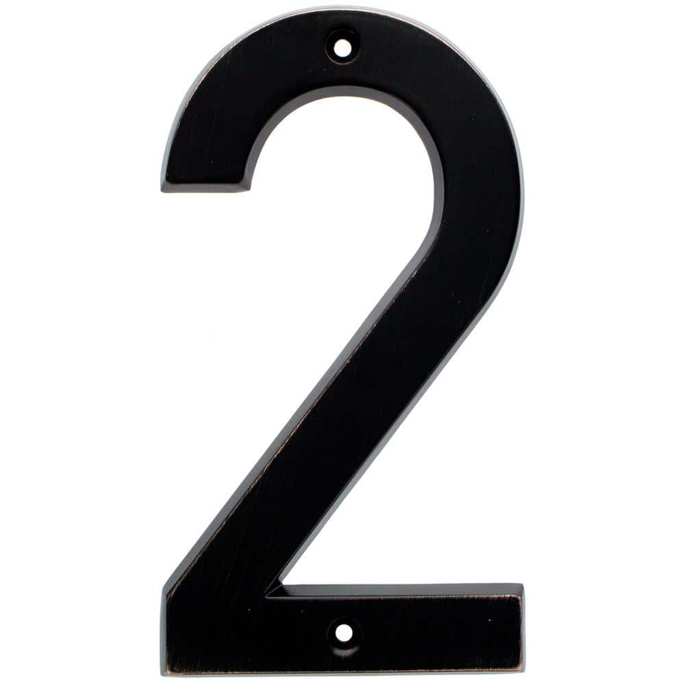 Distinctions 6 in. Old World Bronze Style Black Number 2