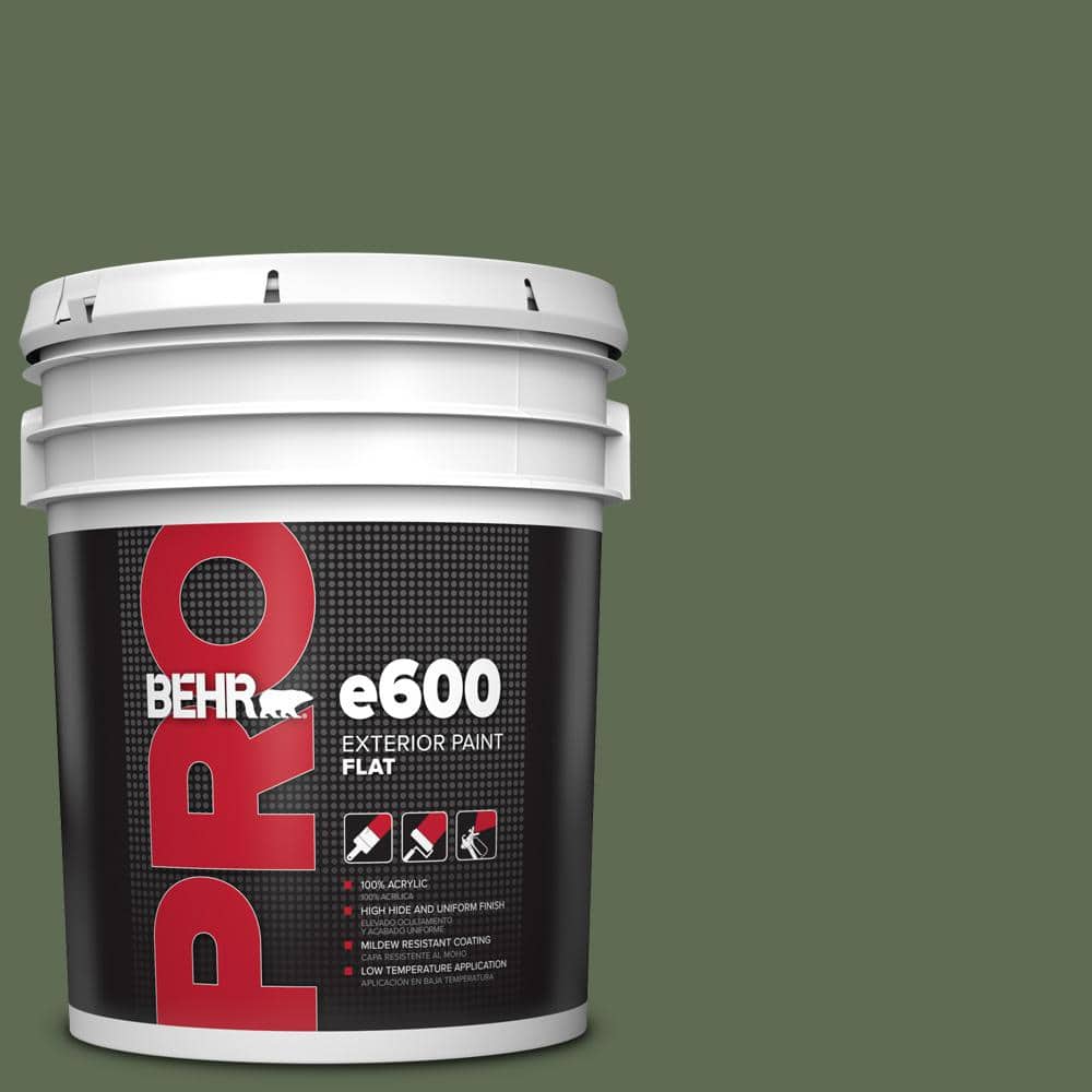 BEHR PRO 5 gal. #430F-6 Inland Flat Exterior Paint
