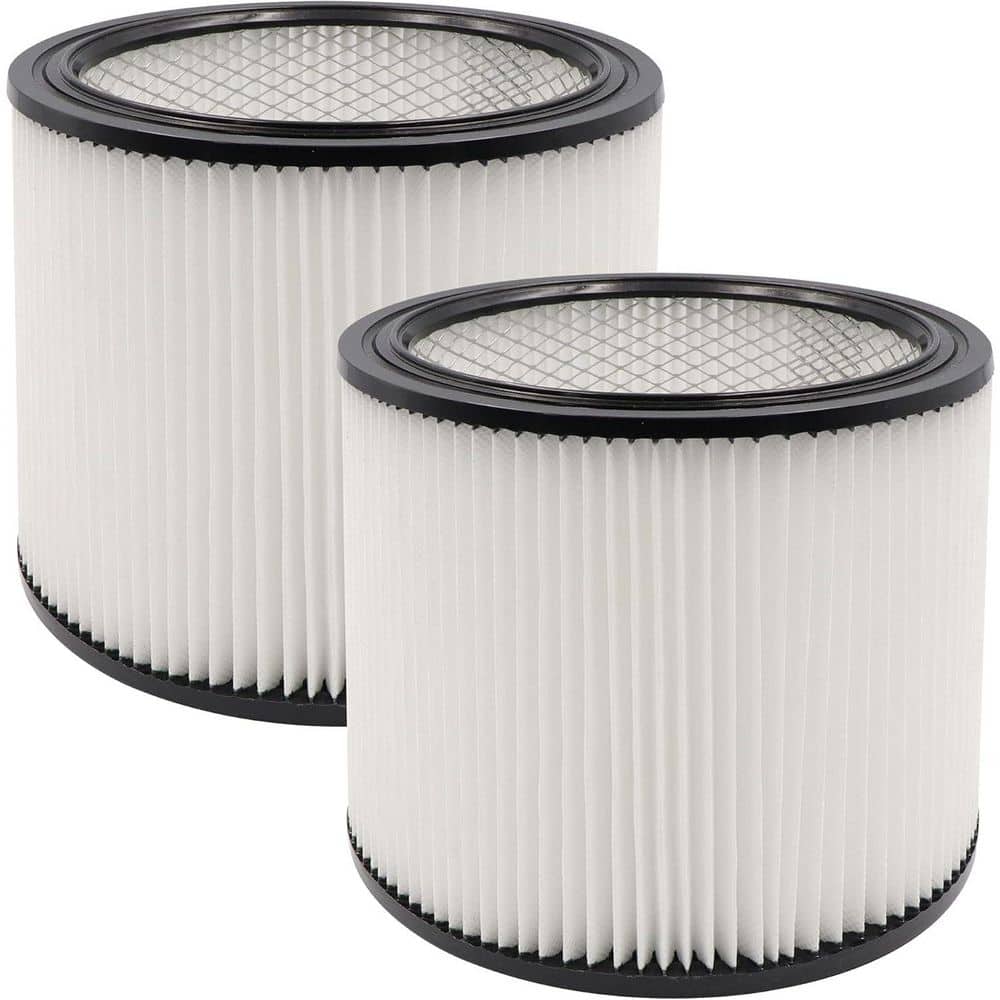 Unbranded 7.4x7.4x6.7 Inch HEPA Filter Cartridge Replacement with Washable Reusable Design for Wet Dry Vacuum Cleaners (2-Pack)
