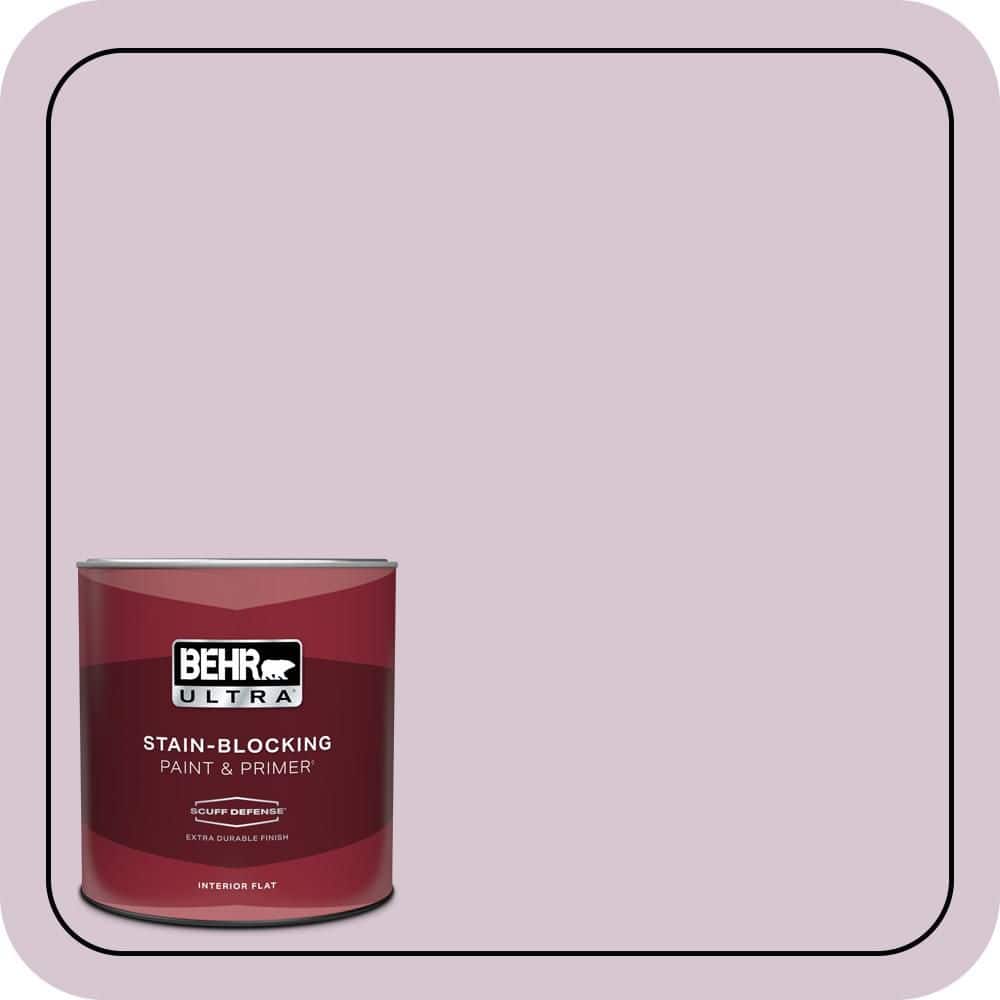 BEHR ULTRA 1 qt. #680E-3 Rosy Lavender Extra Durable Flat Interior Paint & Primer