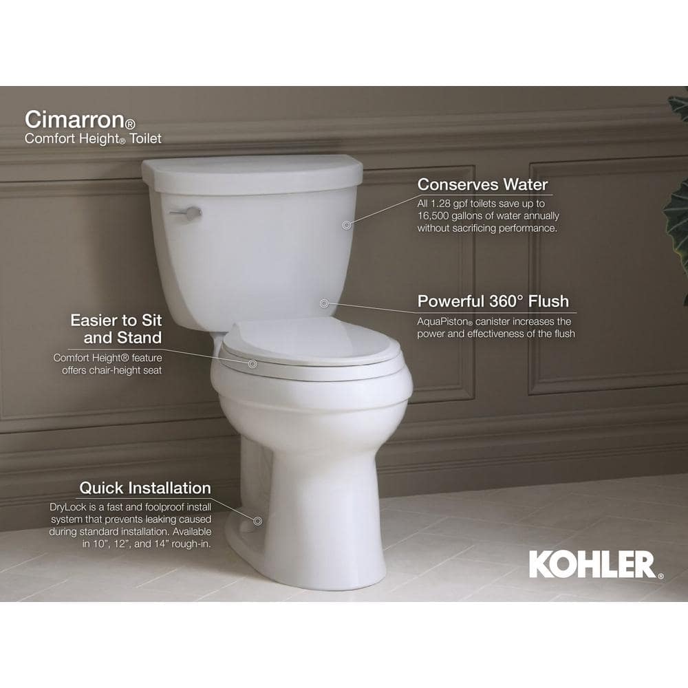 KOHLER Cimarron Toilet Tank Only 1.28 GFP Single Flush in Biscuit (2)