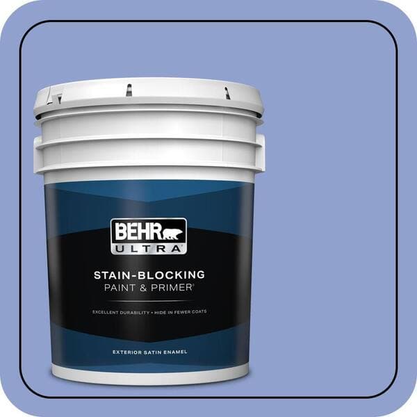 BEHR ULTRA 5 gal. #600B-4 Pageant Song Satin Enamel Exterior Paint & Primer (2)