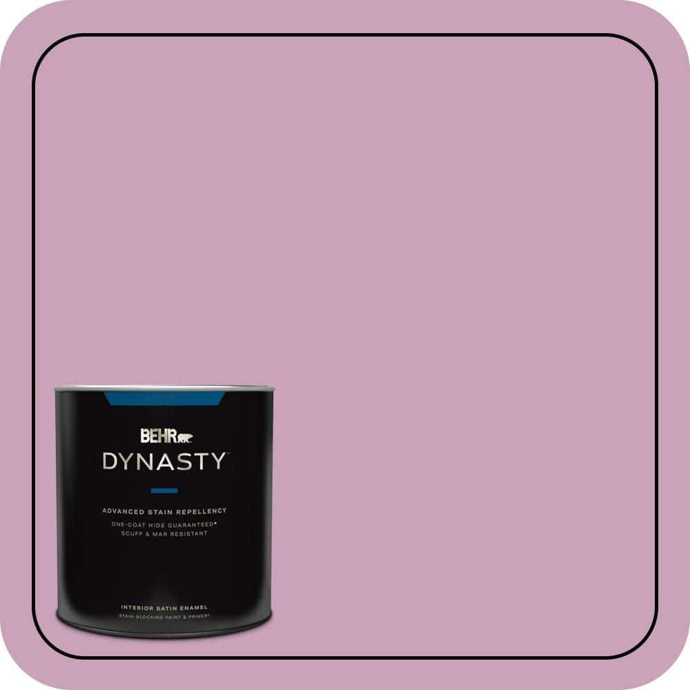 BEHR DYNASTY 1 qt. #690D-4 Taste of Berry Satin Enamel Interior Stain-Blocking Paint & Primer