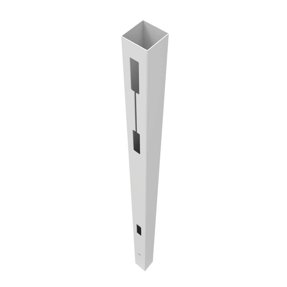 Barrette Outdoor Living Horizontal Fence Boardwalk DSP 5 in. x 5 in. x 108 in. Vinyl End Post in White (1)