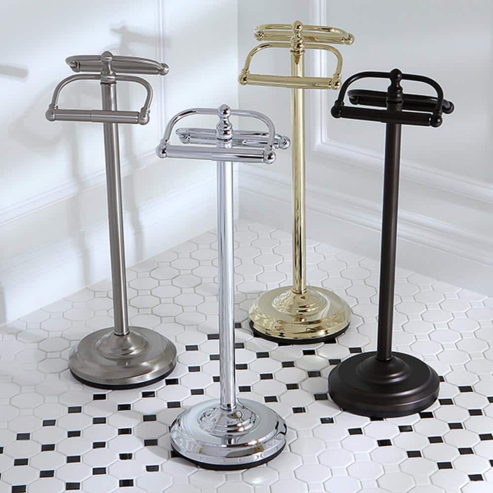 Kingston Brass Vintage Freestanding Double Roll Toilet Paper Holder in Polished Chrome (2)