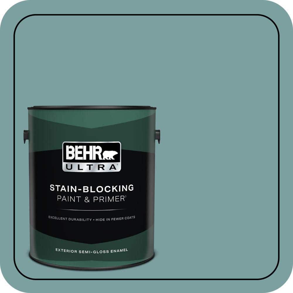 BEHR ULTRA 1 gal. #S440-4 Tower Bridge Semi-Gloss Enamel Exterior Paint & Primer