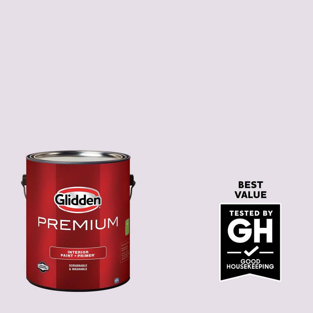 Glidden Premium 1 gal. PPG1176-1 Peek A Boo Semi-Gloss Interior Paint