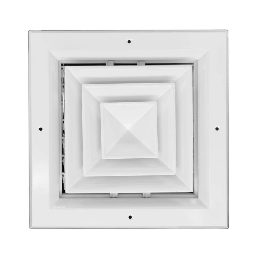 Venti Air 08 in. x 08 in. Aluminum 4-Way Diffuser/Register/Grille for Air Supply (1)