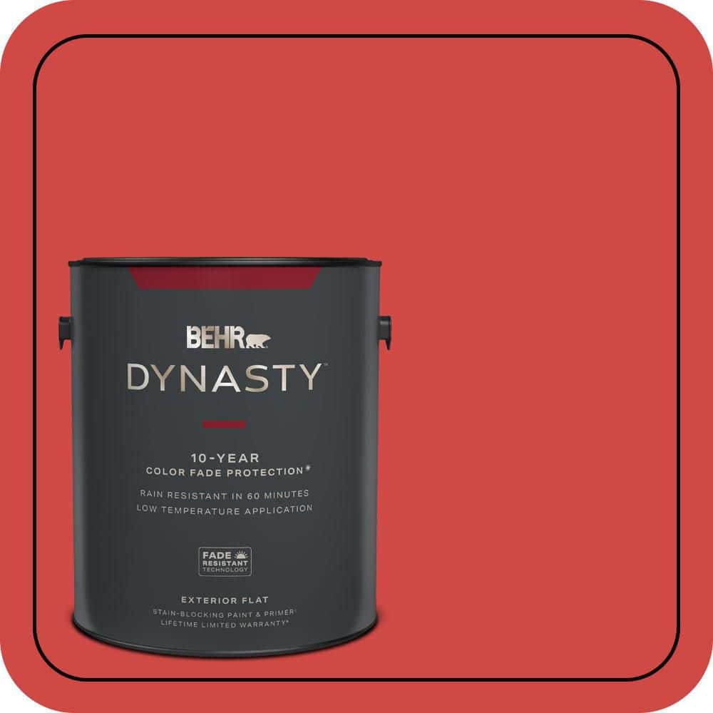 BEHR DYNASTY 1 gal. #P170-6 Race Car Stripe Flat Exterior Stain-Blocking Paint & Primer