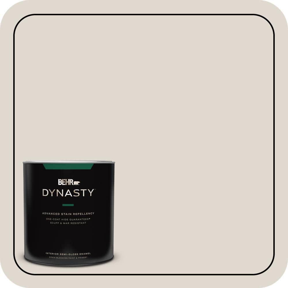 BEHR DYNASTY 1 qt. #N210-1 Taupe Tease Semi-Gloss Enamel Interior Stain-Blocking Paint & Primer