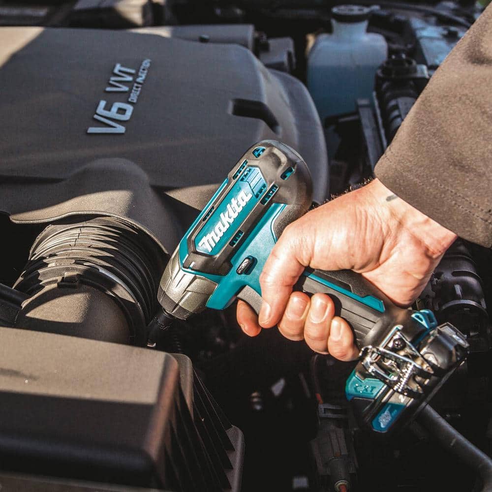 Makita 12V max CXT 2.0 Ah Lithium-Ion Cordless 1/4 sq. in. Drive Impact Wrench Kit (3)