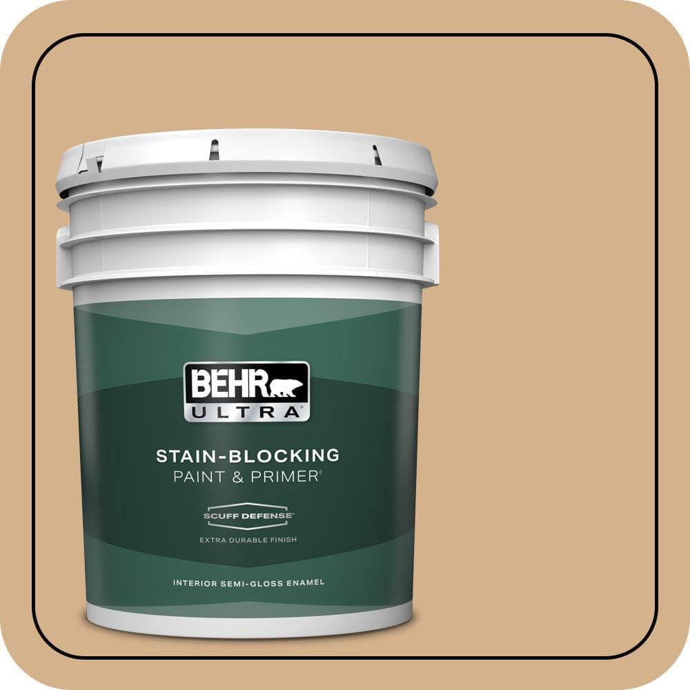BEHR ULTRA 5 gal. #S290-4 Summerwood Extra Durable Semi-Gloss Enamel Interior Paint & Primer