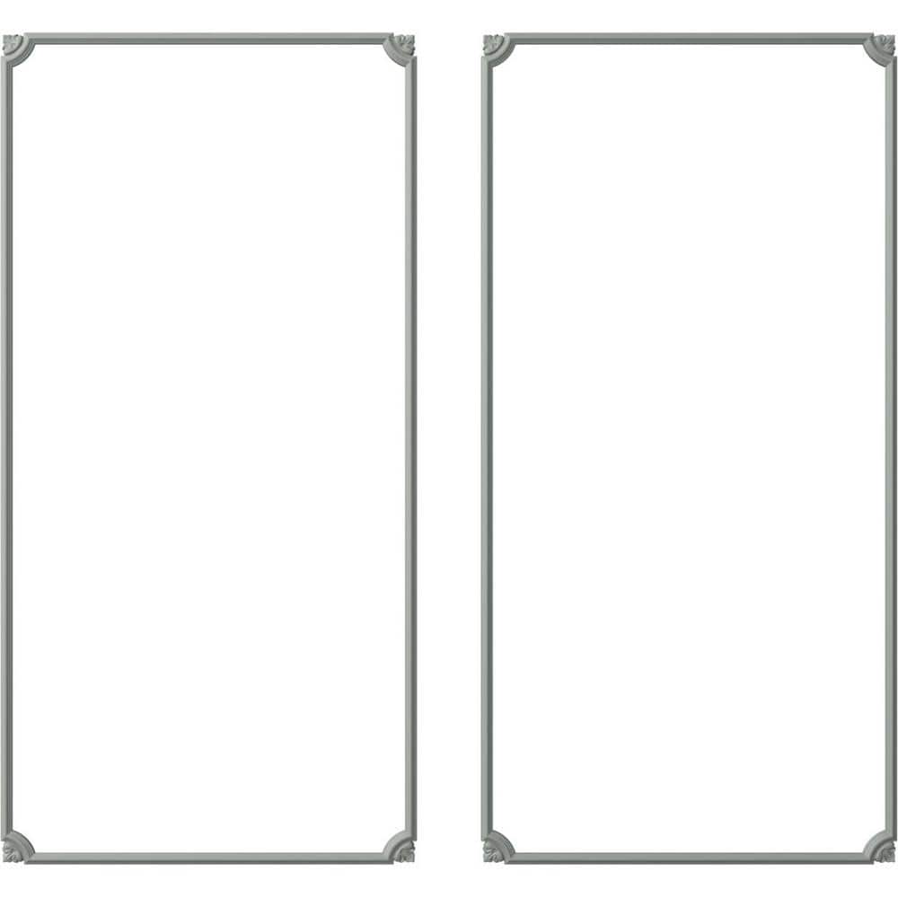 Ekena Millwork 13.35 Sq. Ft. Unfinished Polyurethane Bradford Leaf Panel Moulding Kit (Double Panel) (1)