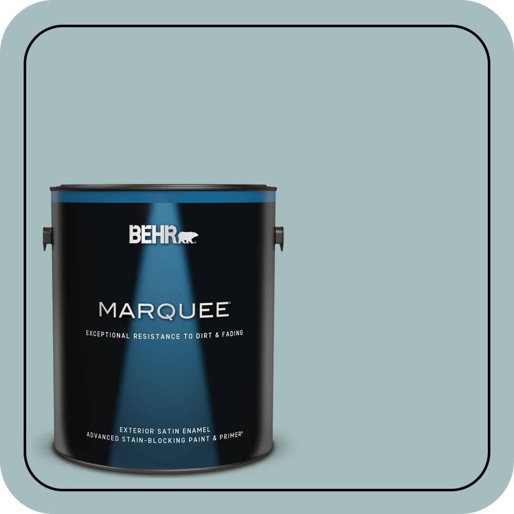 BEHR MARQUEE 1 gal. #PPU13-13 Oslo Blue Satin Enamel Exterior Paint & Primer