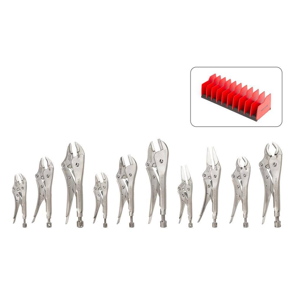 TEKTON Locking Pliers Set with Rack (10-Piece) (2)