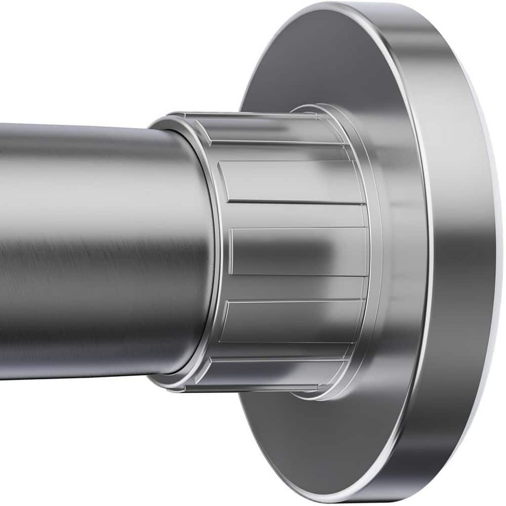 Numhew 32 in. to 80 in. Metal Adjustable Tension Shower Curtain Rod in Brushed Nickel, No Drill, Non Slip, Rustproof (1)