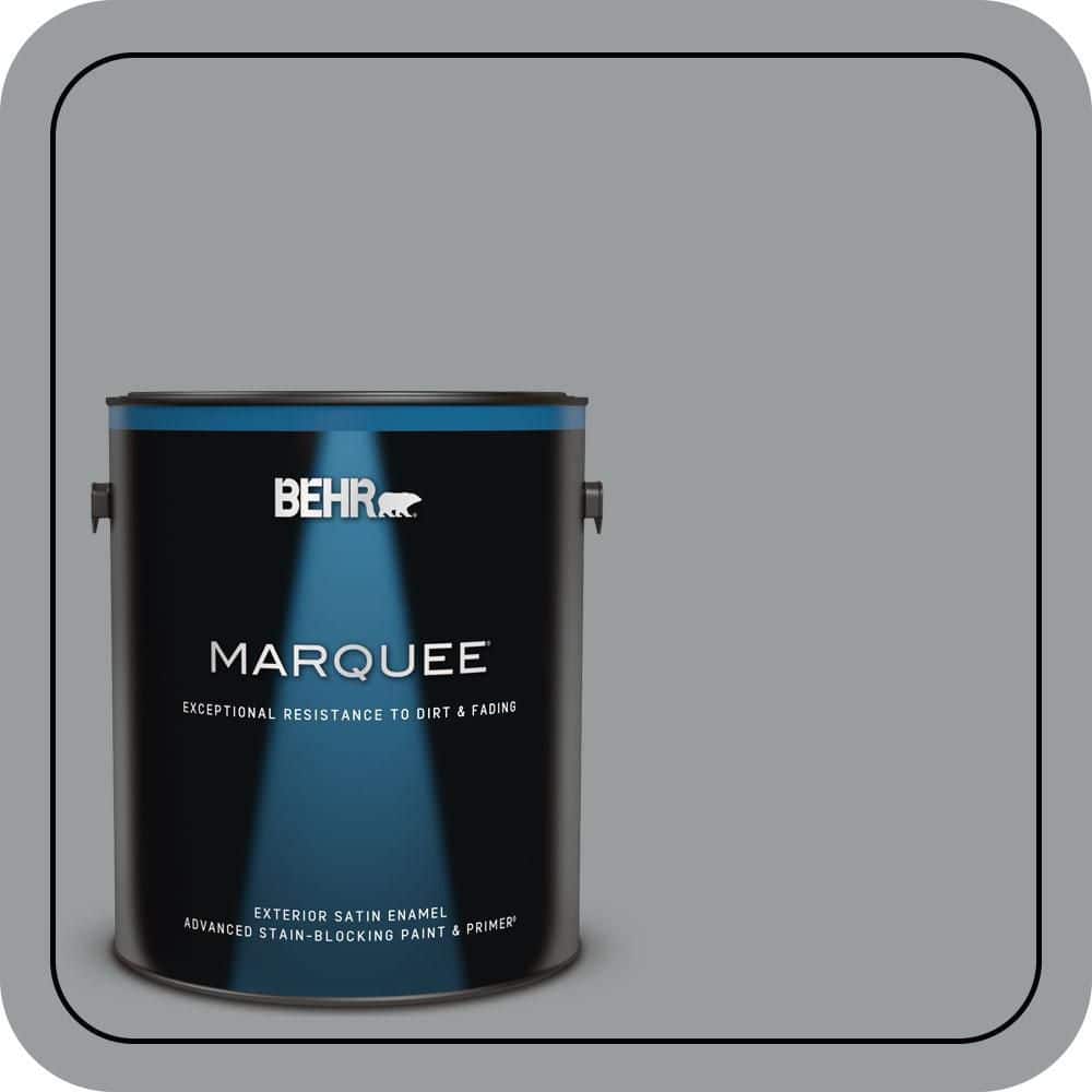 BEHR MARQUEE 1 gal. #N500-4 Pencil Sketch Satin Enamel Exterior Paint & Primer
