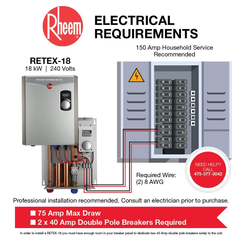 Rheem Performance 18 kW 240-Volt Self-Modulating Electric Tankless Water Heater (4)