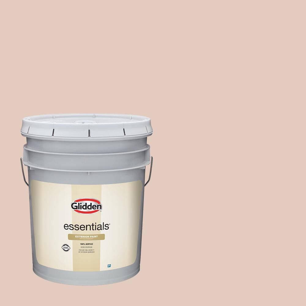 Glidden Essentials 5 gal. PPG1061-3 Belle Of The Ball Satin Exterior Paint