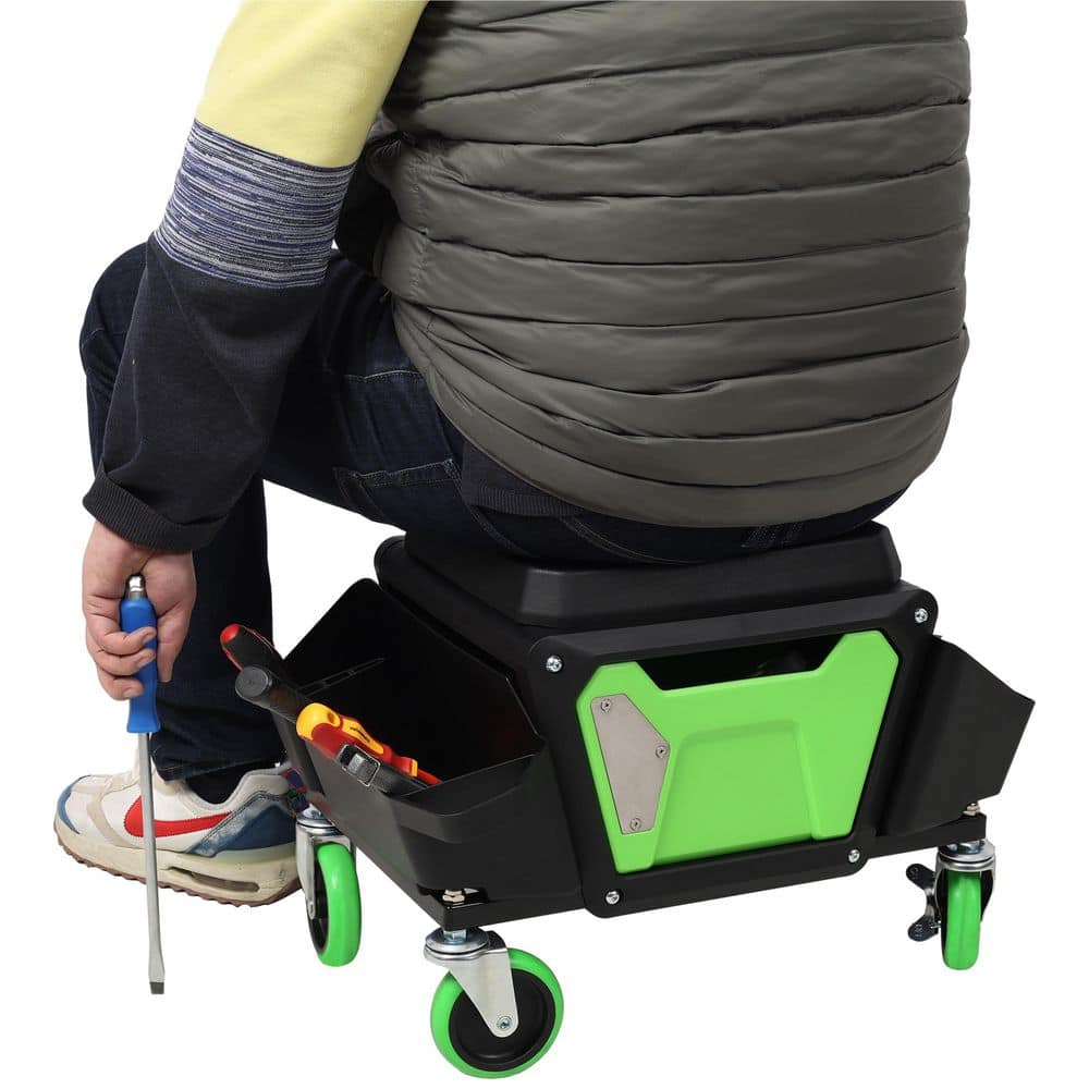 Tidoin Heavy Duty Mechanic Stool Garage Stool with 330 lbs. Load Capacity and Wheels (3)