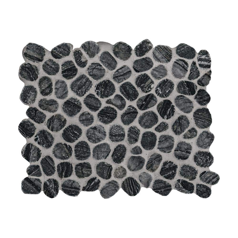 MSI Henley Pebble 12 in. x 12 in. x 10mm Tumbled Marble Mosaic Floor and Wall Tile (1 sq. ft. / Each) (2)
