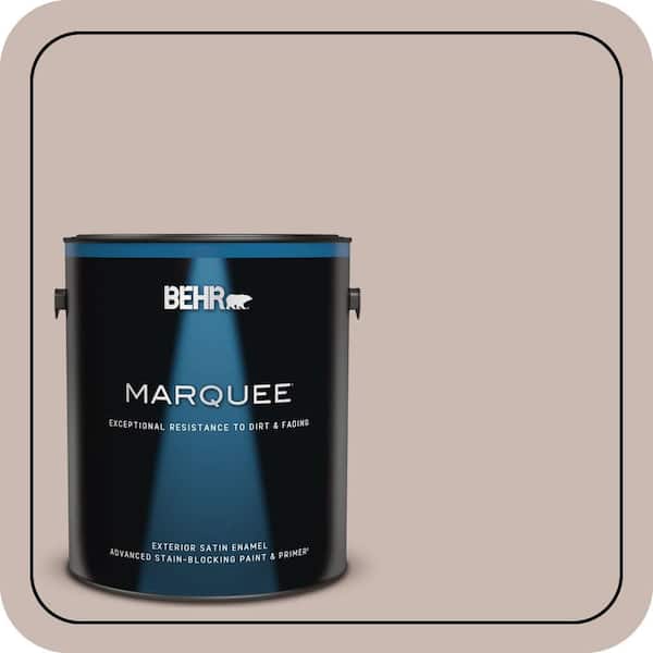 BEHR MARQUEE 1 gal. #N170-3 Gray Ashlar Satin Enamel Exterior Paint & Primer (2)