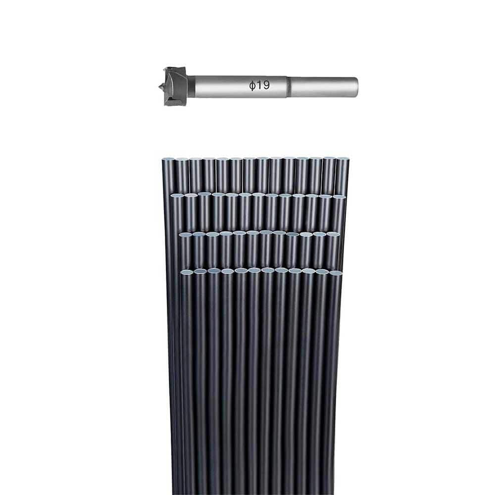 Afoxsos 36 x 3/4 Aluminum Deck Balusters Round Hollow Black Spindles for Porch Stairs Indoor Outdoor 51-Pack (1)