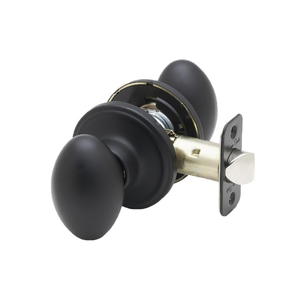Copper Creek Egg Black Passage Hall/Closet Door Knob