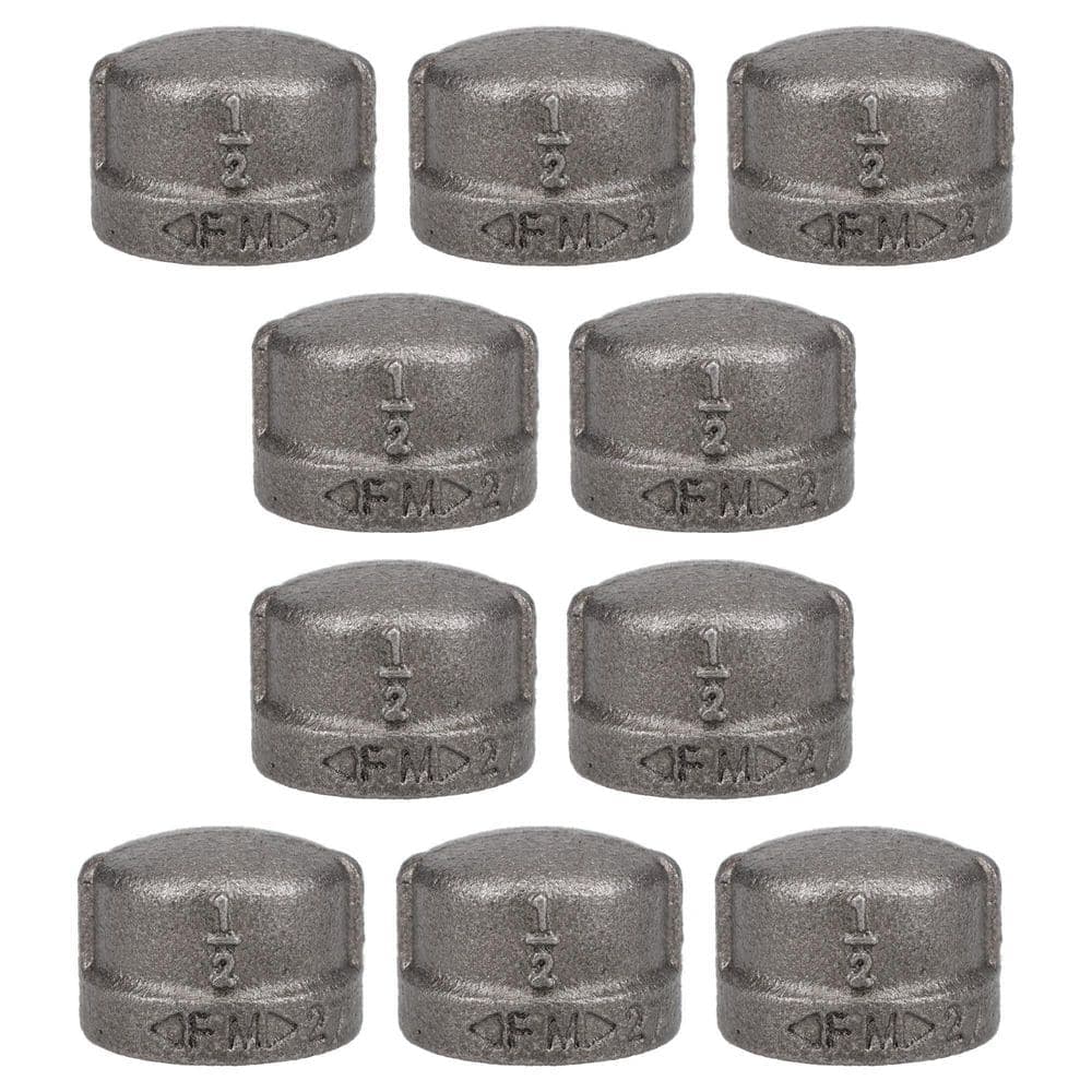 STZ 1/2 in. FIP Black Iron Cap (10-Pack) (1)