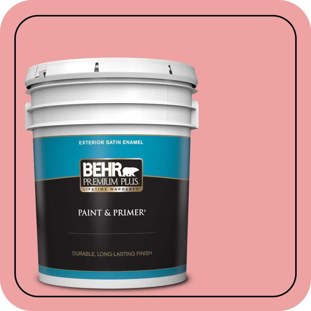 BEHR PREMIUM PLUS 5 gal. #P170-3 Infatuation Satin Enamel Exterior Paint & Primer