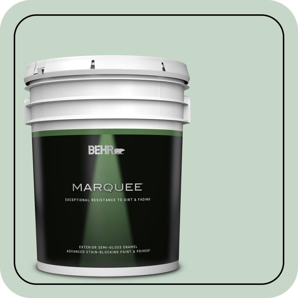 BEHR MARQUEE 5 gal. #S410-2 New Moss Semi-Gloss Enamel Exterior Paint & Primer