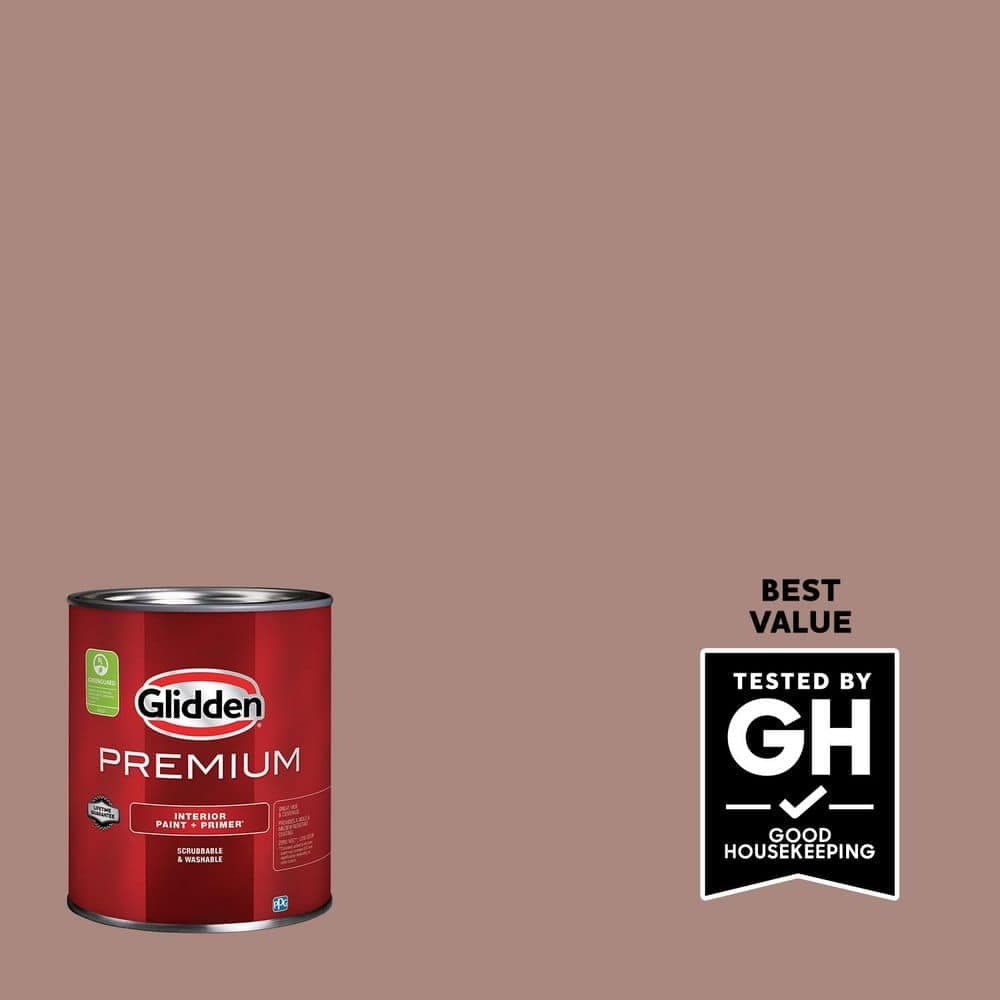 Glidden Premium 1 qt. PPG1060-5 Bedford Brown Eggshell Interior Latex Paint