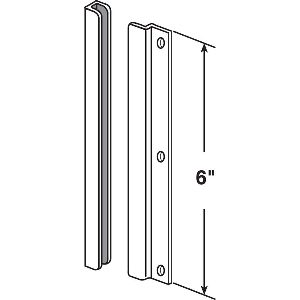 Prime-Line Latch Guard In-Swinging, 6 in., Gray Steel (2)