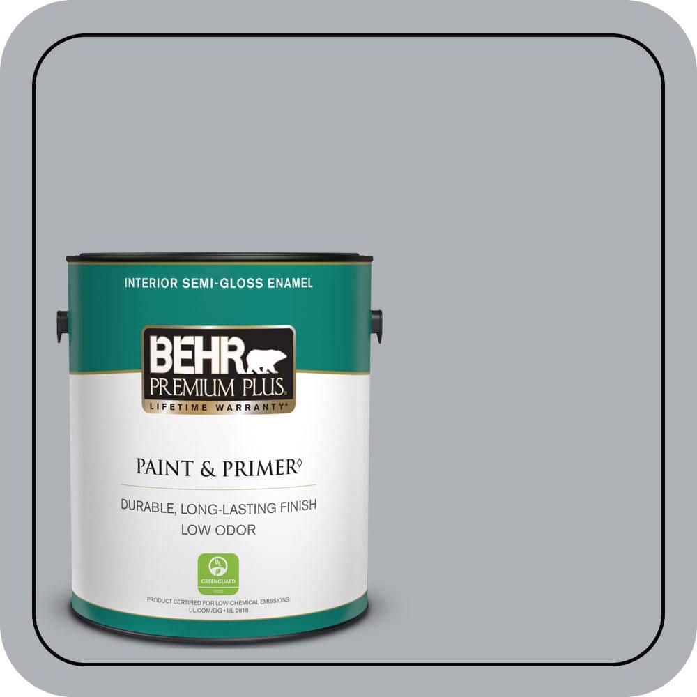 BEHR PREMIUM PLUS 1 gal. #N510-3 Stargazer Semi-Gloss Enamel Low Odor Interior Paint & Primer