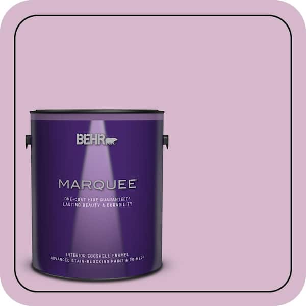BEHR MARQUEE 1 gal. #680D-4 Velvet Slipper Eggshell Enamel Interior Paint & Primer (2)