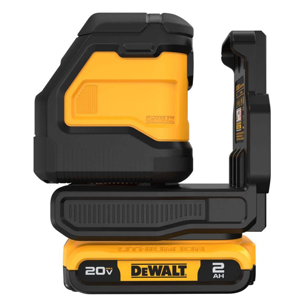 DEWALT 20V MAX Lithium-Ion Cross Line Laser Level Kit with 2.0Ah Battery, Charger and Case (3)
