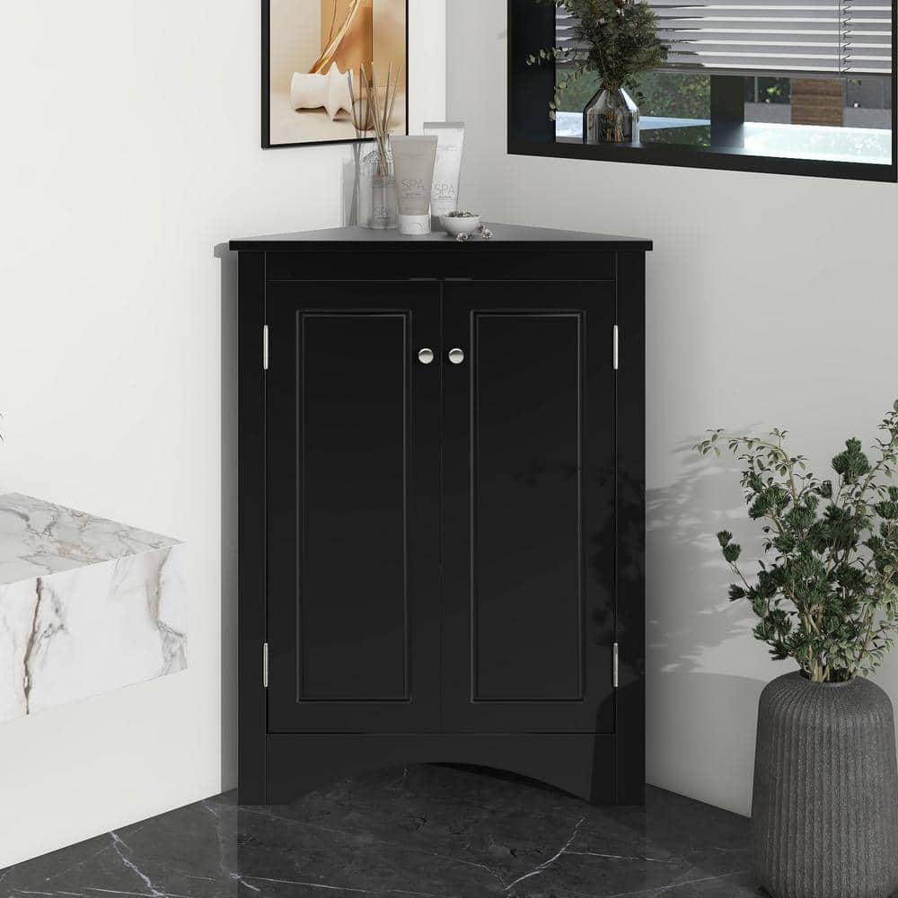 Unbranded 17.2 in. W 17.2 in. D 31.5 in. H MDF Board Bathroom Freestanding Linen Cabinet
