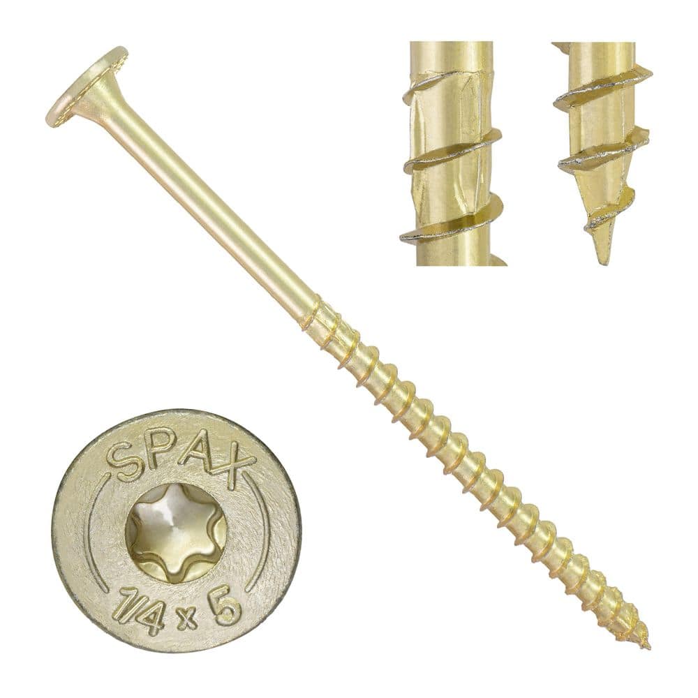 SPAX 1/4 in. x 5 in.  Powerlags XF Interior T40 T-Star Pancake Head Structural Wood Lag Screws (50 pcs) (2)