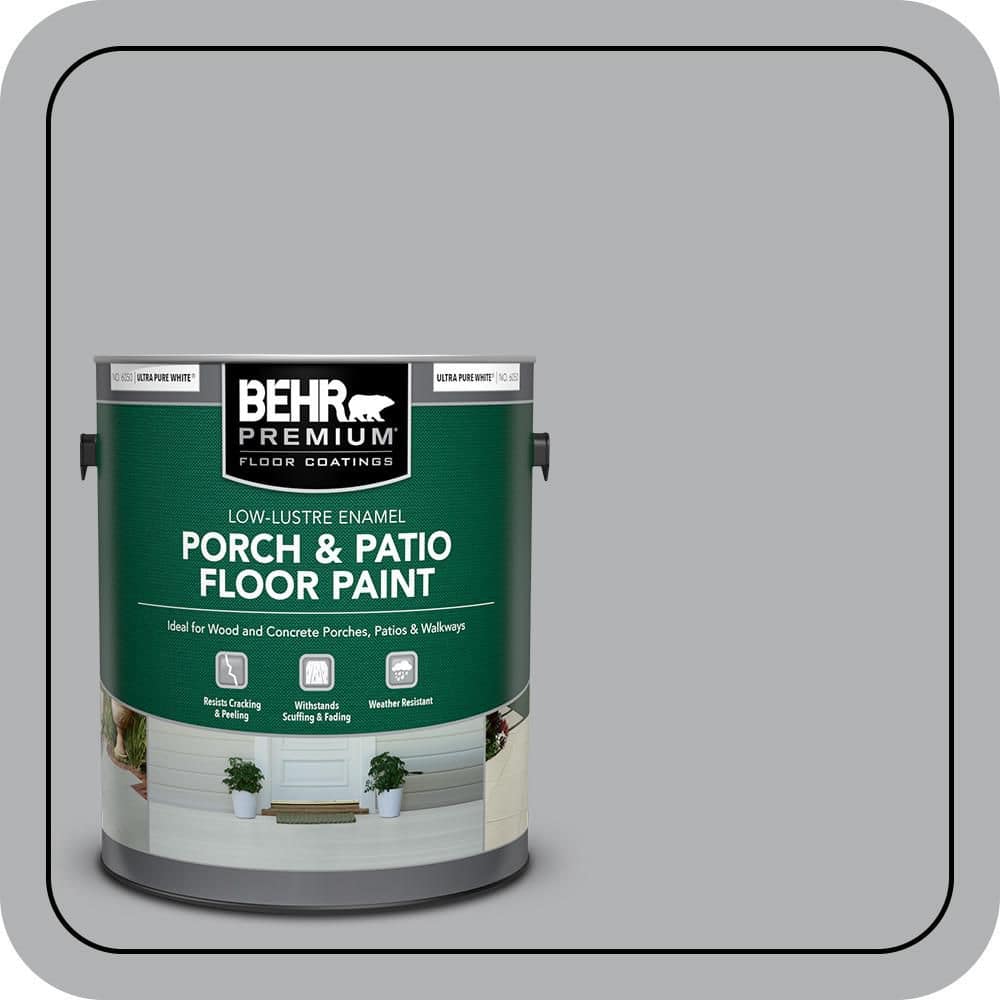 BEHR PREMIUM 1 gal. #PPU26-08 Silverstone Low-Lustre Enamel Interior/Exterior Porch and Patio Floor Paint