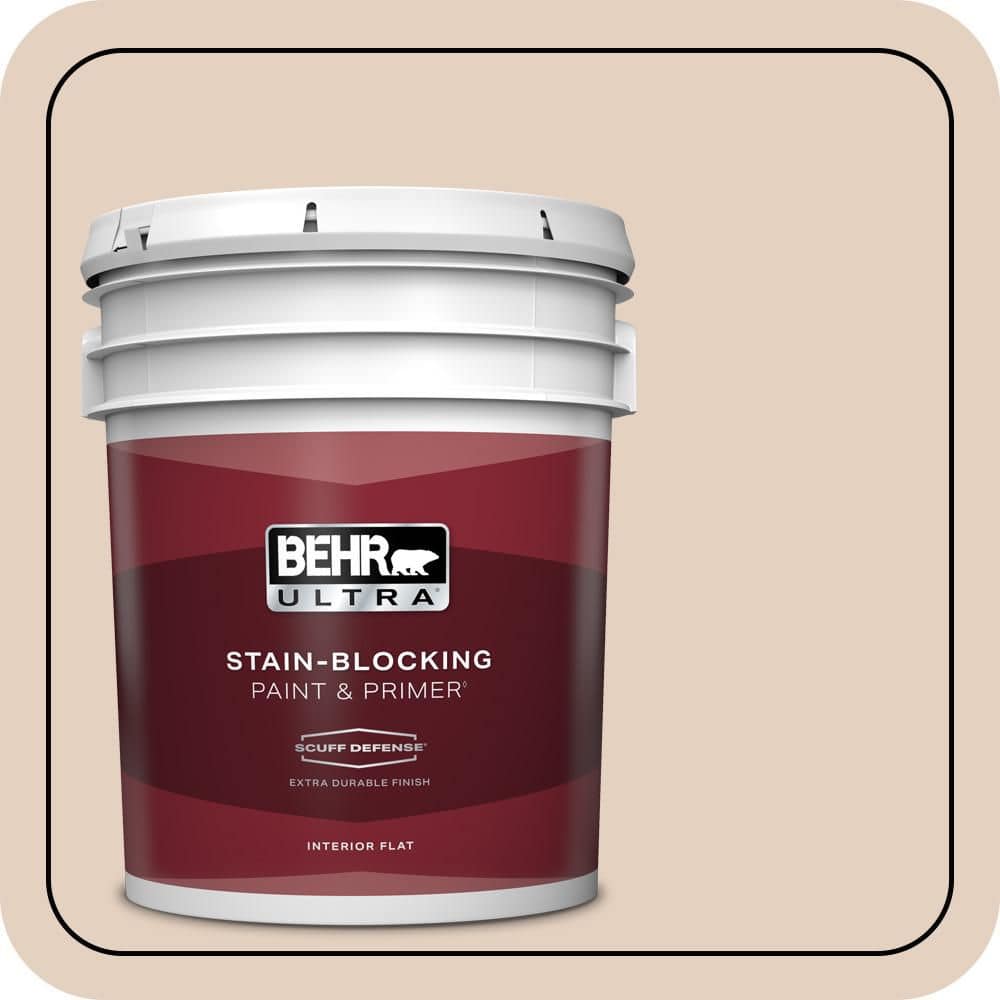 BEHR ULTRA 5 gal. #S220-1 Autumn Blush Extra Durable Flat Interior Paint & Primer